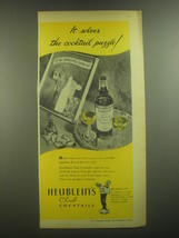 1945 Heublein&#39;s Club Cocktails Ad - It solves the cocktail puzzle - £14.54 GBP