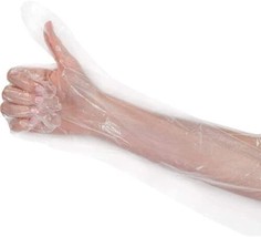 2000 Clear High Density Polyethylene Elbow Length Gloves 22 (1000 pairs) 1.1 Mil - £90.67 GBP