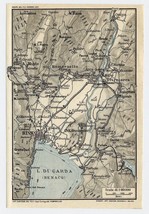 1927 Original Vintage Map Of Vicinity Of Riva Del Garda Lake Garda / Italy - £14.21 GBP