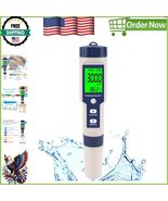 Portable 5-in-1 Water Quality Meter for pH, Salinity, TDS, and Temperatu... - $85.31 CAD