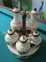 American Pottery MIDCENTURY Condiment Sets Original Pick ONE (Number: 1-... - $46.05