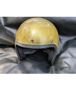 Casco Da Moto Vintage Norcon TW-1 Gold Sparkle Metallico Con Cinturino - $41.35
