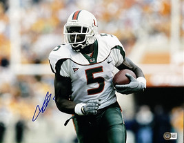 Andre Johnson Signé Miami Hurricanes 11x14 Photo Bas - £61.24 GBP