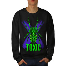 Toxic Black Spider Animal Jumper Huge Nope Men Sweatshirt - £15.02 GBP