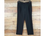 H&amp;M Pleated Dress Pants Women&#39;s Size 32R Black TN3 - £8.55 GBP