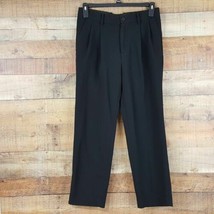 H&amp;M Pleated Dress Pants Women&#39;s Size 32R Black TN3 - £8.51 GBP