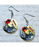 Earrings Jewelry Watch Parts Red Swarovski Crystals Dangle &amp; Drop  Upcycled - £11.42 GBP