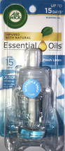 Air Wick Essential Oil Fresh Linen Plug In Refill 0.27 oz.-Brand New-SHIPS N24HR - £3.02 GBP