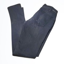 Current Elliot Lower Rise Washed Black Long Skinny Jeans Size 26 Waist 28 In - £37.96 GBP
