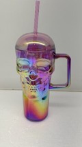 Way to Celebrate Halloween 30 oz Plastic Iridescent Skull Tumbler with Straw - $7.87