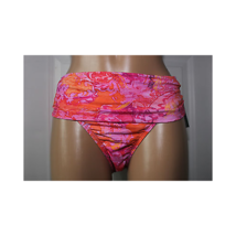 Ralph Lauren Womens Banded Swimwear Hipster Bikini Bottom, 10, Pink/Orange - $43.54