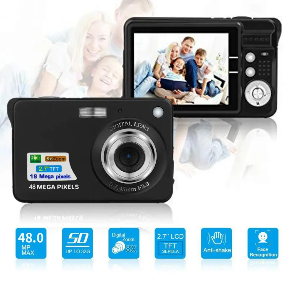 Smart Camera 48 Megapixels HD-compatible Vintage Multifunctional Travel Selfie - £36.94 GBP