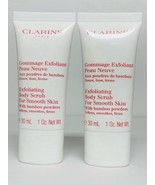 2x Clarins Exfoliating Body Scrub For Smooth Skin With Bamboo Powders ~1 oz - $15.01 CAD