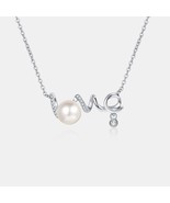 Pearl Moissanite 925 Sterling Silver Necklace - $129.95