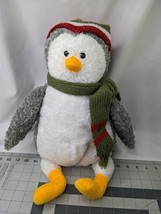 Gund Eddie Bauer Penguin Plush Knit Hat Scarf 17 Inch Stuffed Animal Toy - $39.95