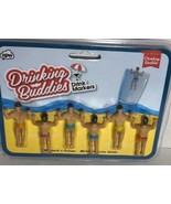Drinking Buddies Drink Markers New 6 In Package Cute For Parties - £12.98 GBP