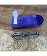 American Girl  Two Tone Blue &amp; Clear Eye  + Purple Case Retired Glasses ... - $12.99 CAD
