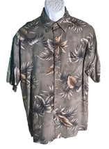 ISLANDS SHORES Men&#39;s Short Sleeve Button Down Floral Hawaiian Shirt Medium - $14.50