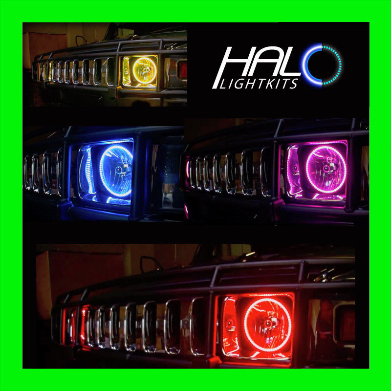 2004-2009 ORACLE HUMMER H2 COLORSHIFT LED LIGHT HEADLIGHT HALO KIT w/REMOTE - $294.99