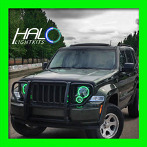 2008 2013 Oracle Jeep Liberty Green Plasma Light Headlight Halo Kit - $191.99