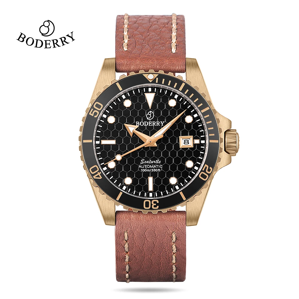 Seaturtle Titanium Diver Watch Men Luxury Bronze Watches Automatic Mecha... - $352.84