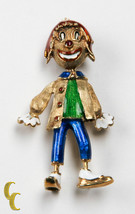 14K or Jaune / Émail Martine Vintage Clown Broche Great Affaire Génial C... - €1.250,45 EUR