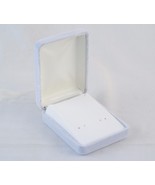 Earring Gift Presentation Box 3&quot;x2.25&quot;, Light Gray, Metal Velvet Shell #... - £6.22 GBP