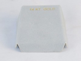 Lot of 100 Earring Gift Box Inserts, 14K Gold Imprint, Light Gray, 1.75”... - $9.75