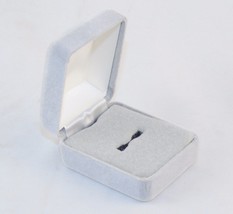 Lot of 12 Ring Gift Boxes 1.75&quot; x 2.25&quot; ~ Grey Velvet Shell w/Foam Insert - £23.03 GBP