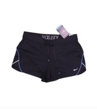 New Nike Womens Medium Mini Swoosh Lined 3.5&quot; Running Workout Shorts Black Blue - £30.33 GBP