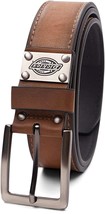 Dickies Men&#39;s Small 30-32&quot; Industrial Strength Work Belt Brown New Leather - £17.32 GBP