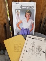 Simplicity Jiffy Uncut Pattern #7455 Ladies Blouse Sz 12-16  1986 Vintage - £4.90 GBP