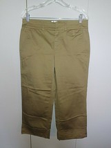 OLD NAVY LADIES STRETCH CROPPED PANTS-8-COTTON/SPAND-JUST BELOW WAIST-WO... - $8.59