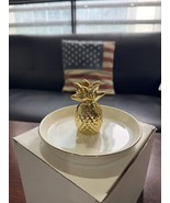 Gold Pineapple Trinket Ring Tray Dish Tray for Jewelry Storage Trinket P... - $13.49 CAD