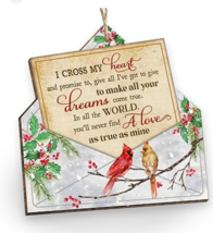 Red cardinal wooden Christmas ornament Great gift for Cardinal lover - $9.41