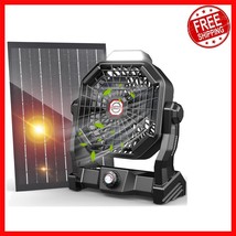 Multi-Function Solar Fan &amp; LED Lantern – Reliable Cooling &amp; Lighting for... - $926.34 MXN