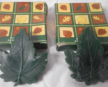 2 Avon Autumn Soap 2004 Savon Automne 1oz Decorative Green Leaf Shape NO... - £11.13 GBP