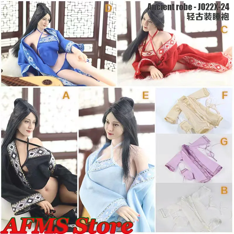 In Stock JO22X-24 1/6 Scale Female Fashion Ancient Embroidery Hanfu Nightgown - £20.66 GBP