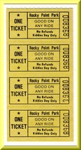 4 Rocky Point Park Kiddies Day Ride Tickets, Warwick, Rhode Island/RI - $10.00