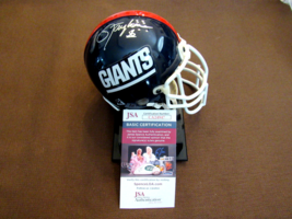 LAWRENCE TAYLOR GIANTS HOF SIGNED AUTO RIDDELL METAL MASK MINI HELMET JS... - $197.99