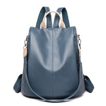 Large Capacity New Fashion Women&#39;s Backpack Soft PU Leather Anti-theft Backpack  - £41.25 GBP
