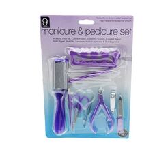 Pedicure Set 9pc. Manicure and Pedicure Set Purple - $7.42