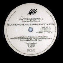 Elaine Paige & Barbara Dickson - I Know Him So Well / Chess [7" 45 UK Import PS] image 2