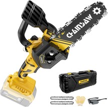 Mini Chainsaw 8 Inch For Dewalt Battery 20V Max, Brushless Cordless, Only Tool - £58.58 GBP