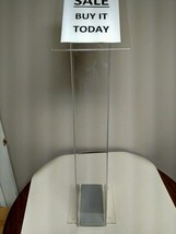 14&quot;H x 12&quot;W Acrylic Sign Stand for Floor clear - £19.91 GBP