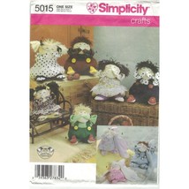 Simplicity 5015 Puddin Head Soft Smiling Girl Boy Doll &amp; Clothes Pattern Uncut - £7.01 GBP