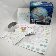 Discover The World 3D Globe Puzzle PuzziSphere 212 Sure Lox Ball Diamete... - $12.25