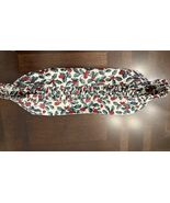 Longaberger Basket Liner Holly Berry Ruffled Edge Christmas Holiday Made... - $234.01 MXN