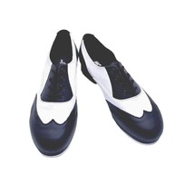 Leo’s Giordano Spectator Tap Oxford Black White Shoe Unisex 5 Lace Up New - £34.99 GBP