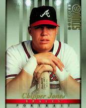1997 Donruss Studio Portraits Baseball Card Chipper Jones #8 8X10 - £6.40 GBP